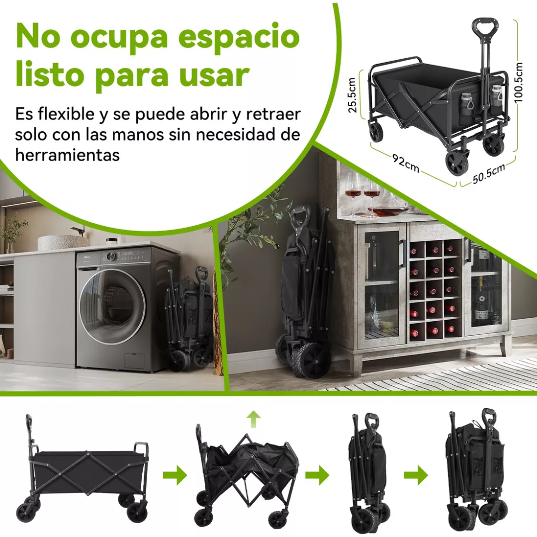 CARRITO PLEGABLE AIRE LIBRE 70KG - Compraexpreso
