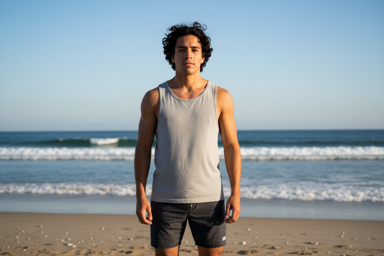 Tank top gris frontal