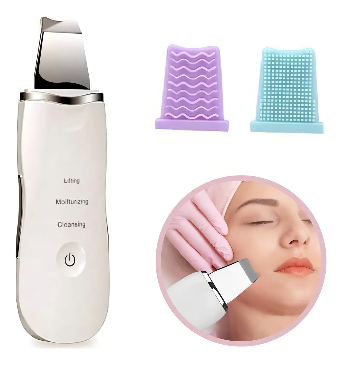 Paleta Ultrasónica Limpiador Facial | Limpieza Profunda y Lifting