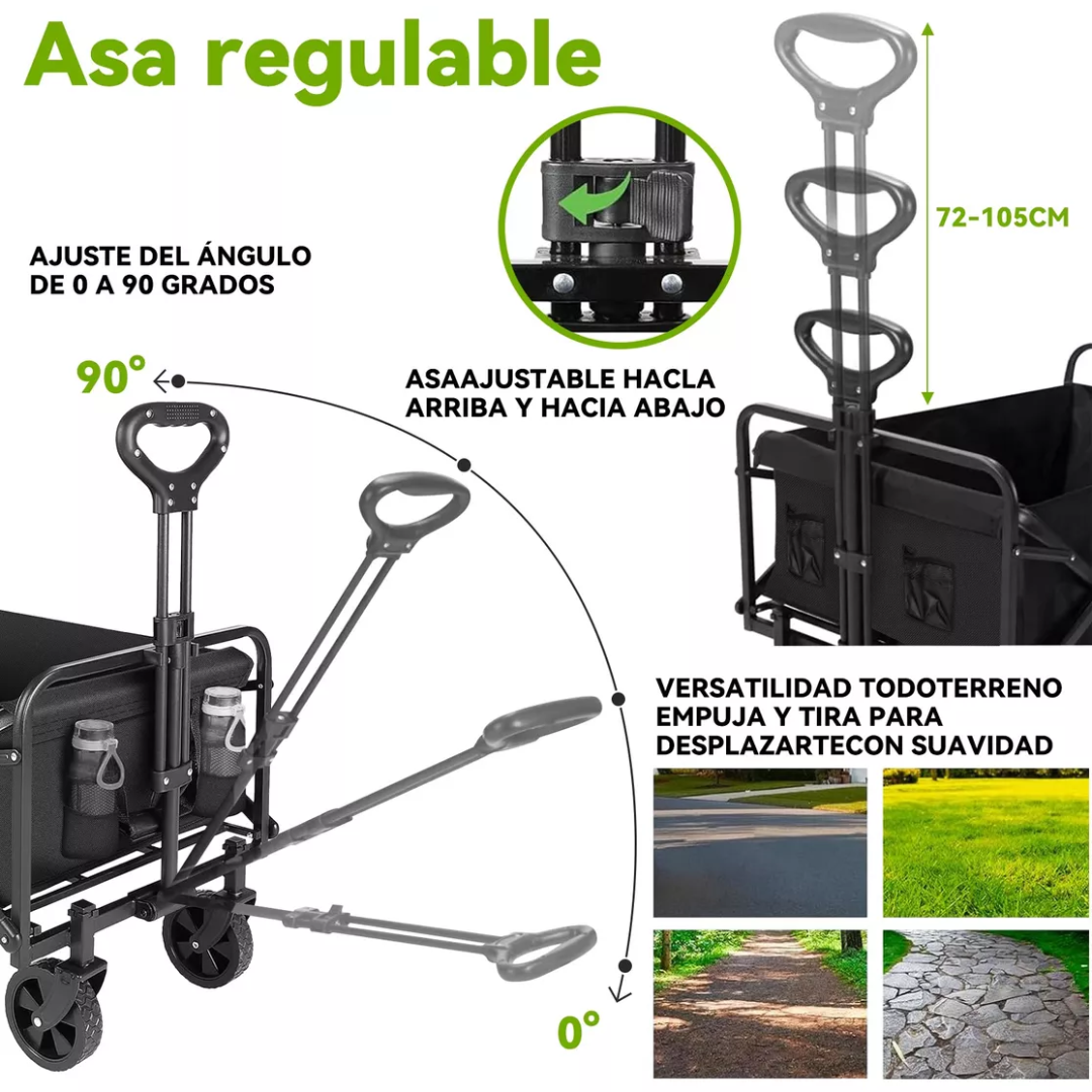CARRITO PLEGABLE AIRE LIBRE 70KG - Compraexpreso