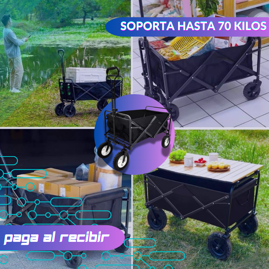 CARRITO PLEGABLE AIRE LIBRE 70KG - Compraexpreso