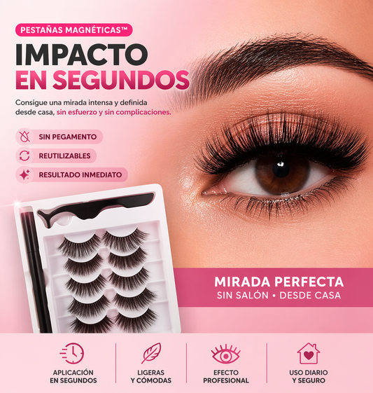 Pestañas Magnéticas™ Volumen Instantáneo • Sin Pegamento • Reutilizables