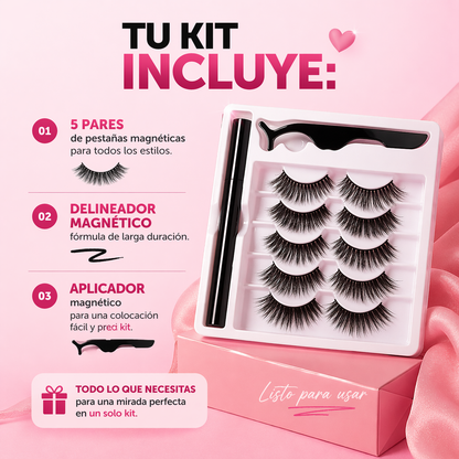 Pestañas Magnéticas™ Volumen Instantáneo • Sin Pegamento • Reutilizables
