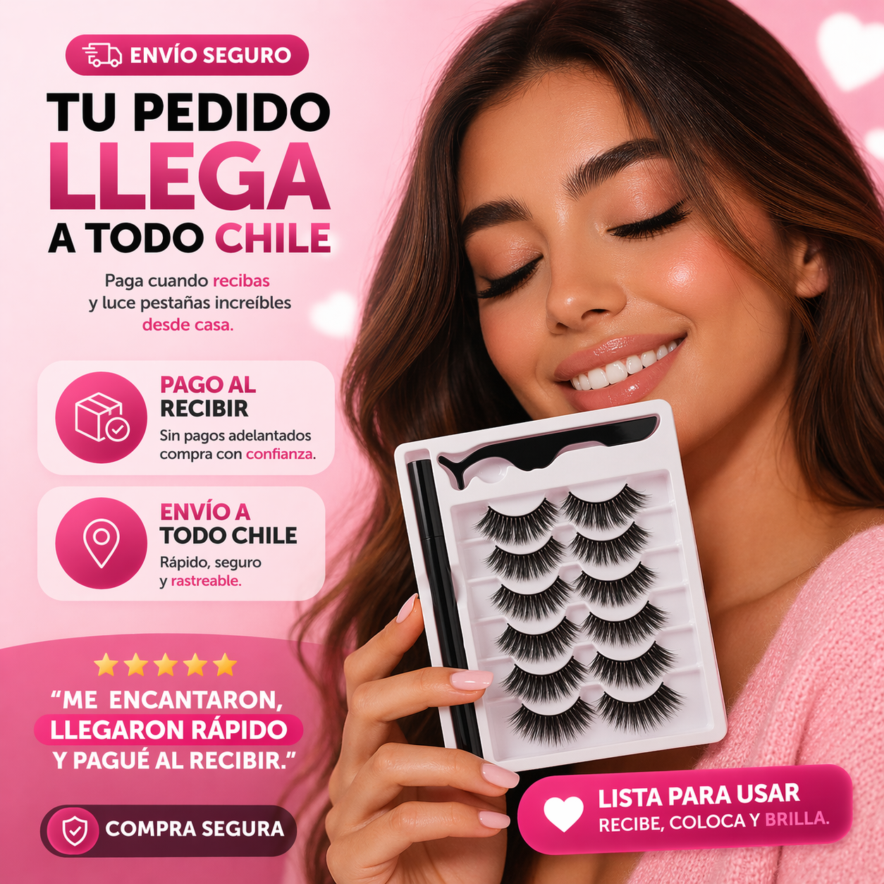 Pestañas Magnéticas™ Volumen Instantáneo • Sin Pegamento • Reutilizables