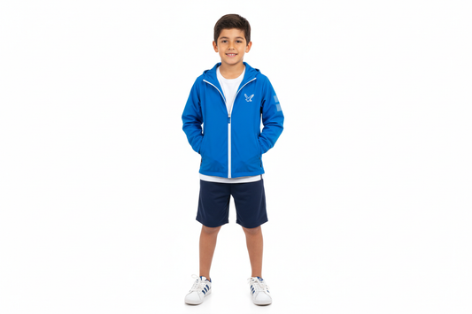 Chaqueta azul frontal