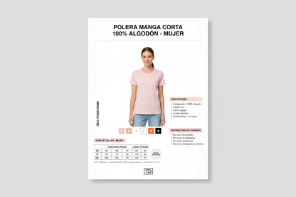 Ficha técnica polera mujer