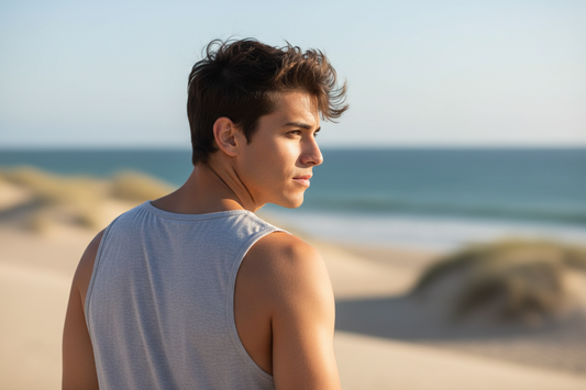 Tank top gris tres cuartos